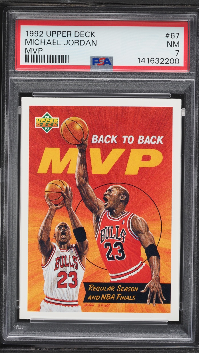 1992 Upper Deck MVP Michael Jordan #67 PSA 7 NRMT