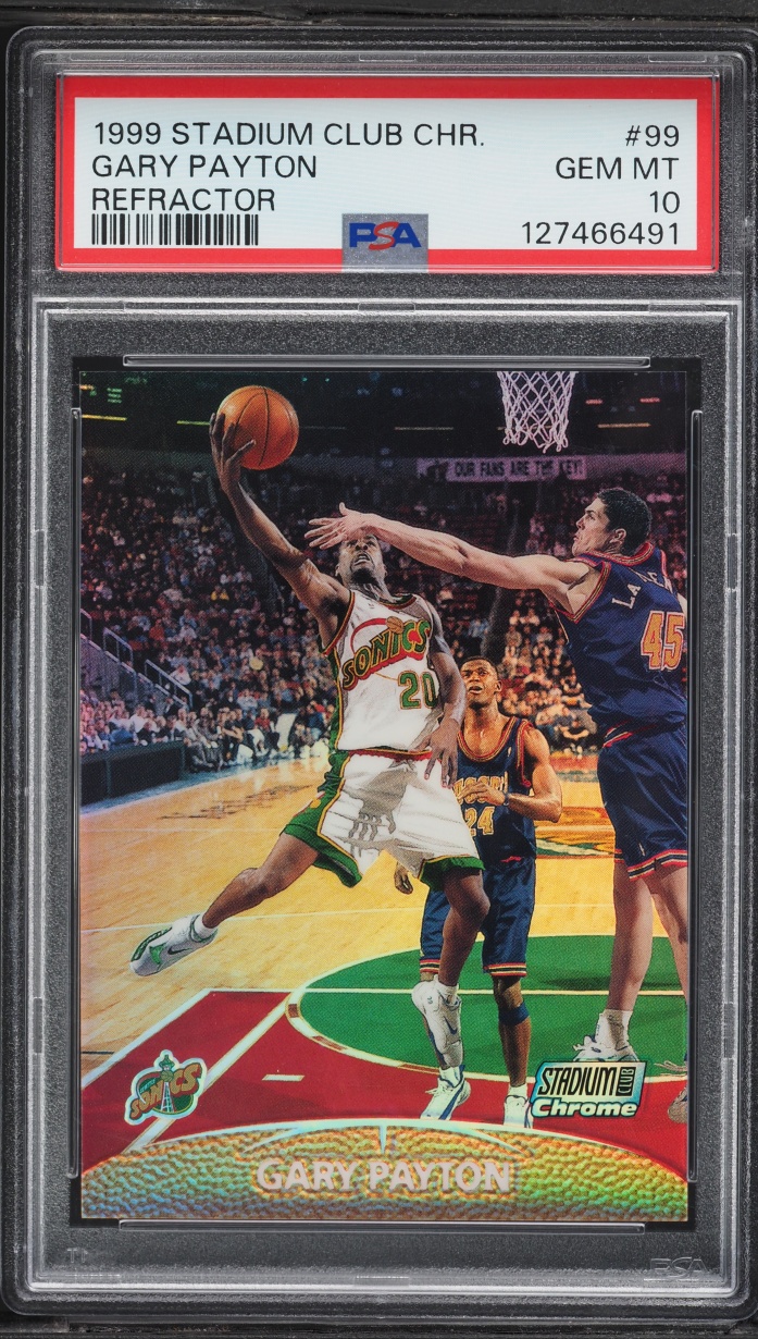 1999 Stadium Club Chrome Refractor Gary Payton #99 PSA 10 GEM MINT