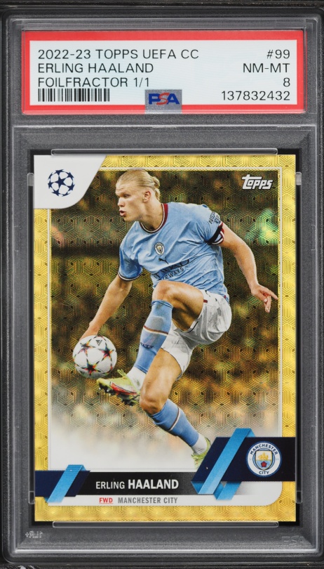 2020 topps uefa cl Haaland RCカード psa10 2020 Topps Chrome UEFA Champions League Erling Haaland SP #49 PSA