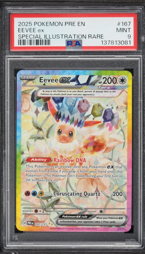 2025 Pokemon Scarlet & Violet Prismatic Evolutions SIR Eevee Ex #167 PSA 9 MINT