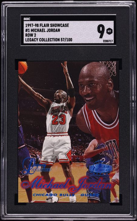 1997 Flair Showcase Legacy Collection Row 2 Michael Jordan /100 #1 SGC 9 MINT