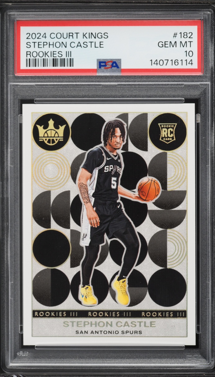 2024 Panini Court Kings Rookies III Stephon Castle ROOKIE #182 PSA 10 GEM MINT