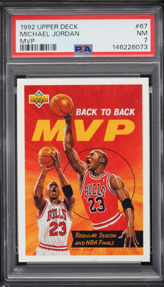 1992 Upper Deck MVP Michael Jordan #67 PSA 7 NRMT