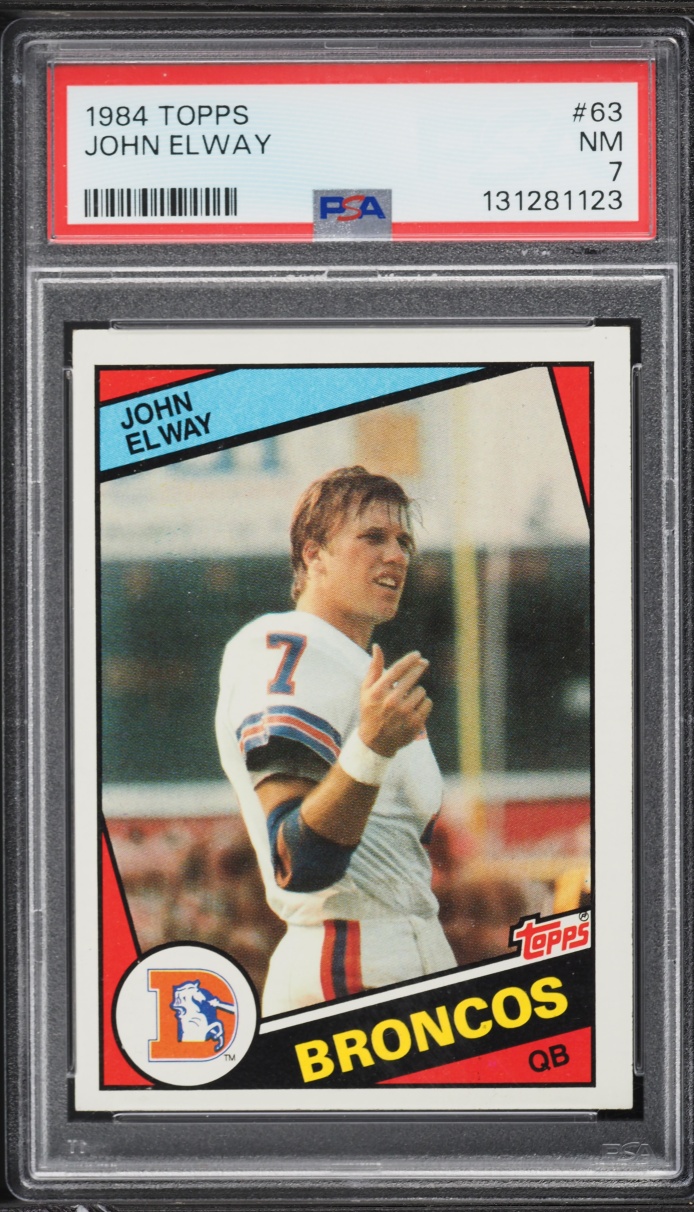 1984 Topps Football John Elway ROOKIE #63 PSA 7 NRMT
