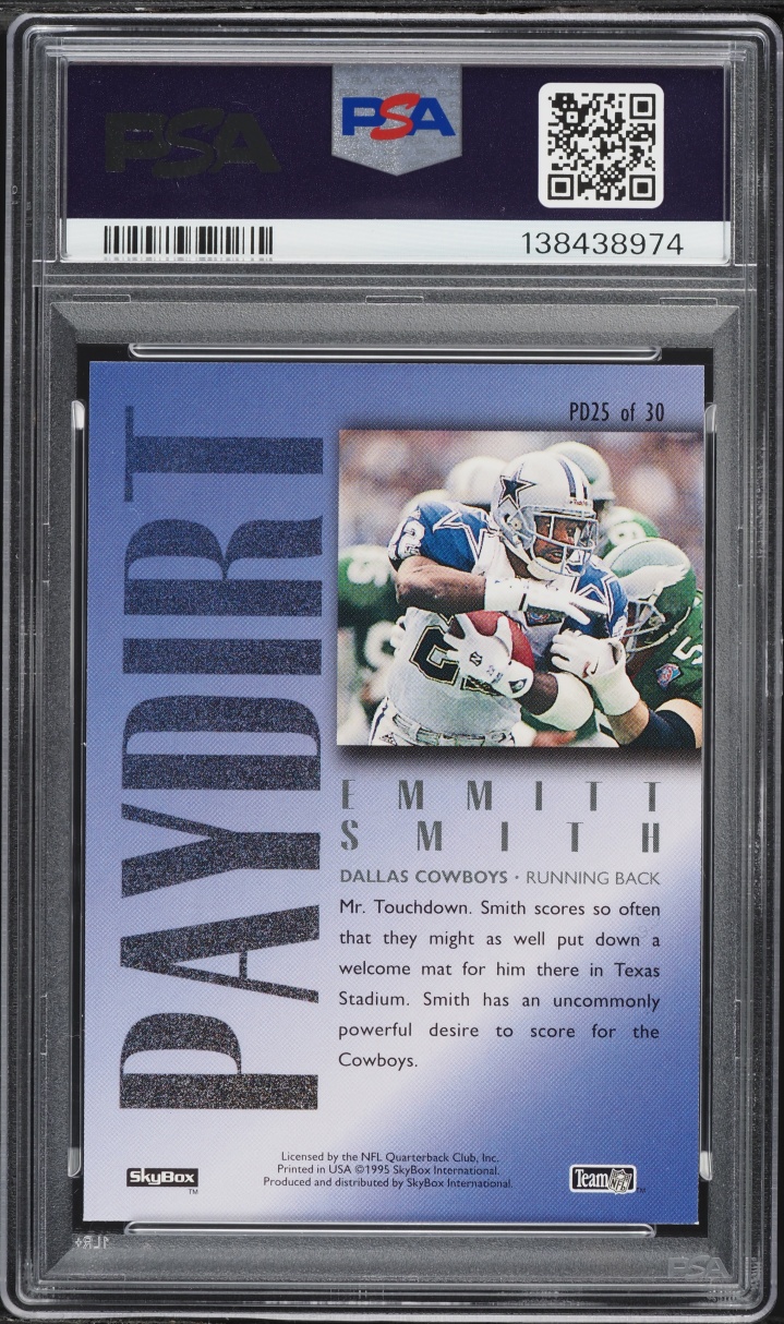 1995 Skybox Premium Paydirt Emmitt Smith #PD25 PSA 9 MINT