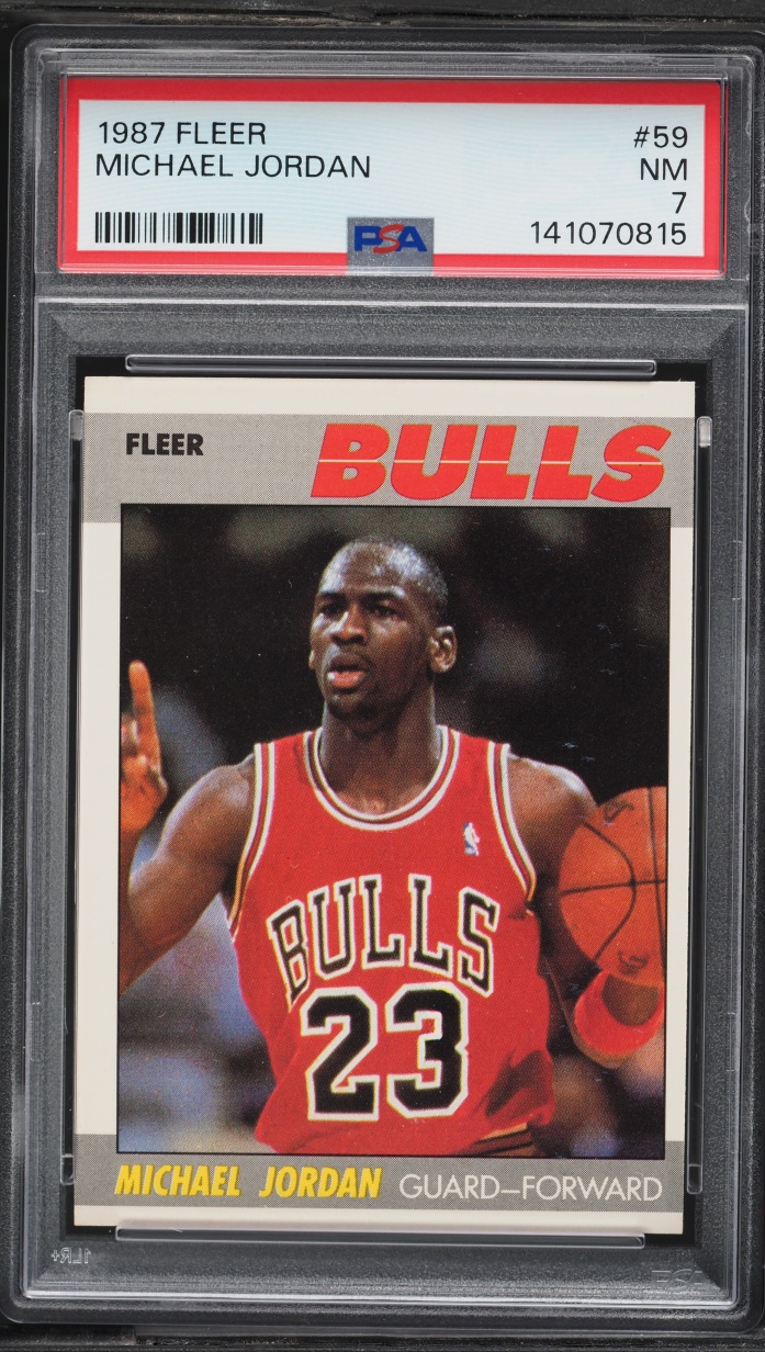 1987 Fleer Basketball Michael Jordan #59 PSA 7 NRMT