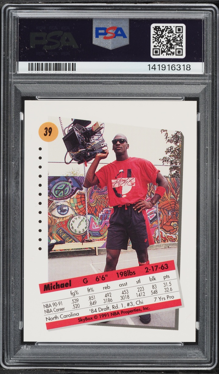1991 Skybox Basketball Michael Jordan #39 PSA 10 GEM MINT