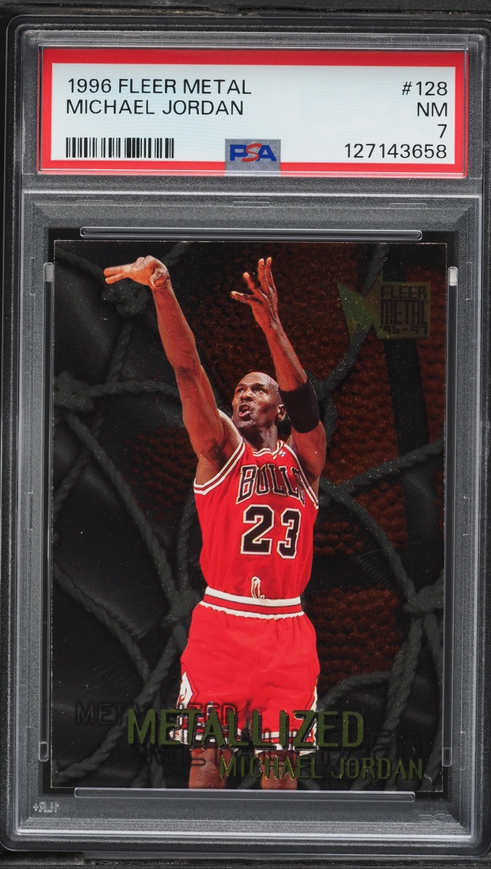 1996 Metal Metallized Michael Jordan #128 PSA 7 NRMT