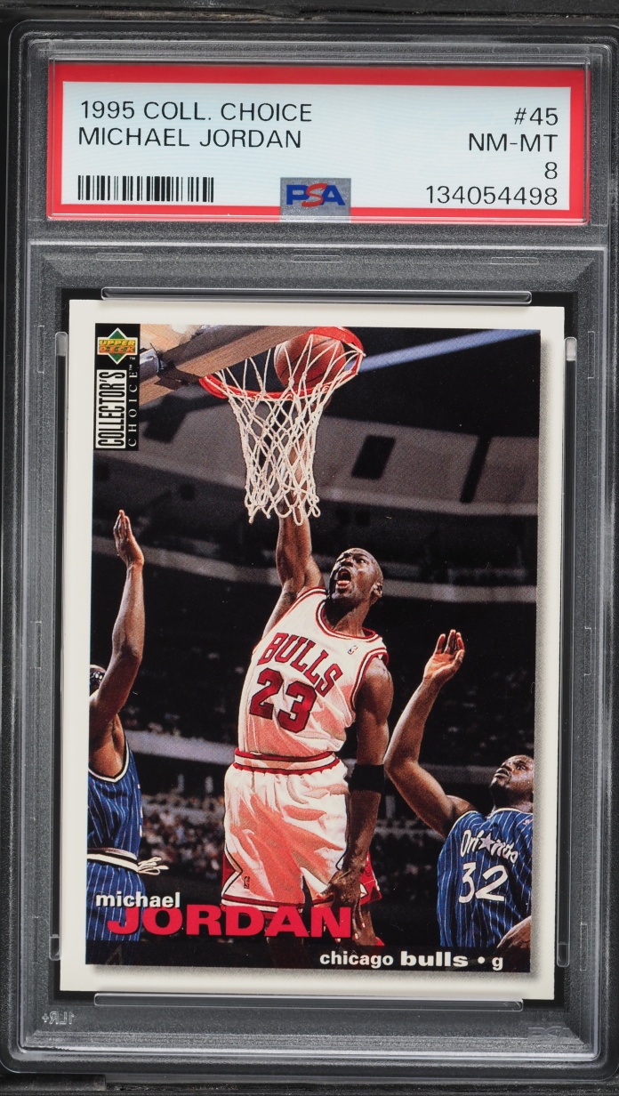 1995 Collector's Choice Basketball Michael Jordan #45 PSA 8 NM-MT