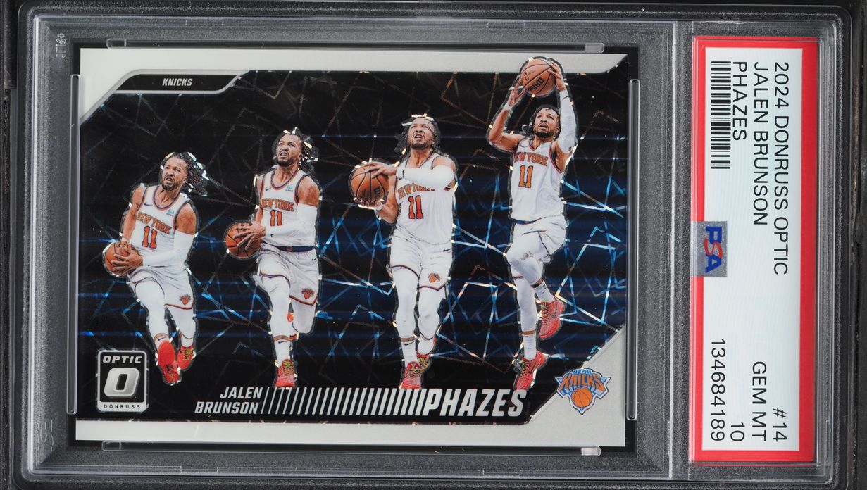 2024 Donruss Optic Phazes Prizm Jalen Brunson #14 PSA 10 GEM MINT