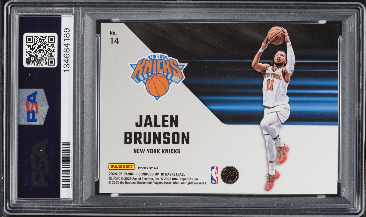 2024 Donruss Optic Phazes Prizm Jalen Brunson #14 PSA 10 GEM MINT