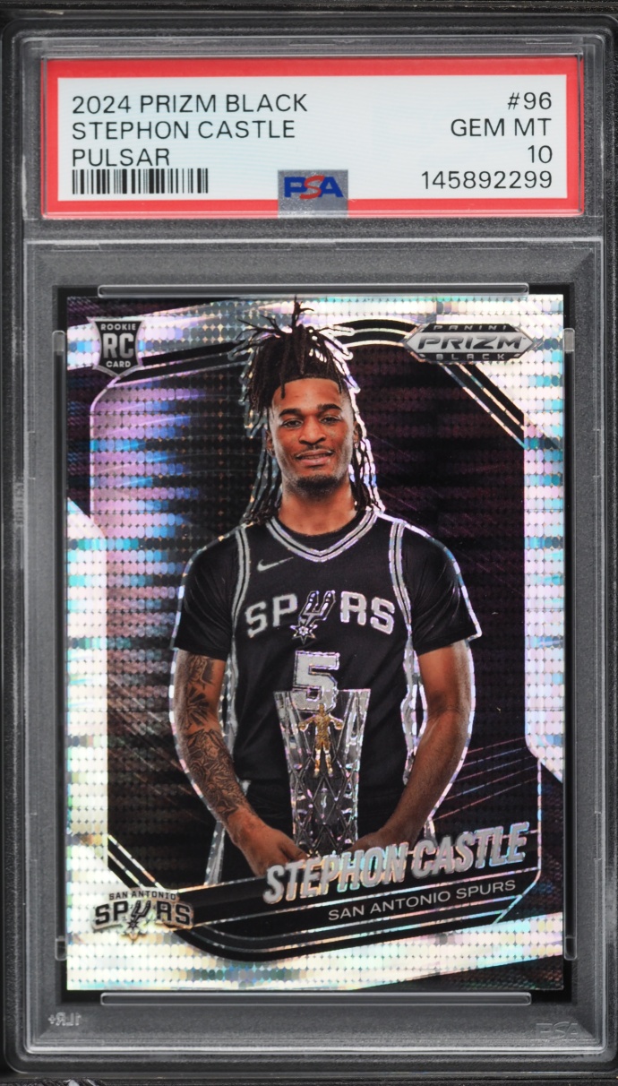 2024 Panini Prizm Black Pulsar Stephon Castle ROOKIE #96 PSA 10 GEM MINT