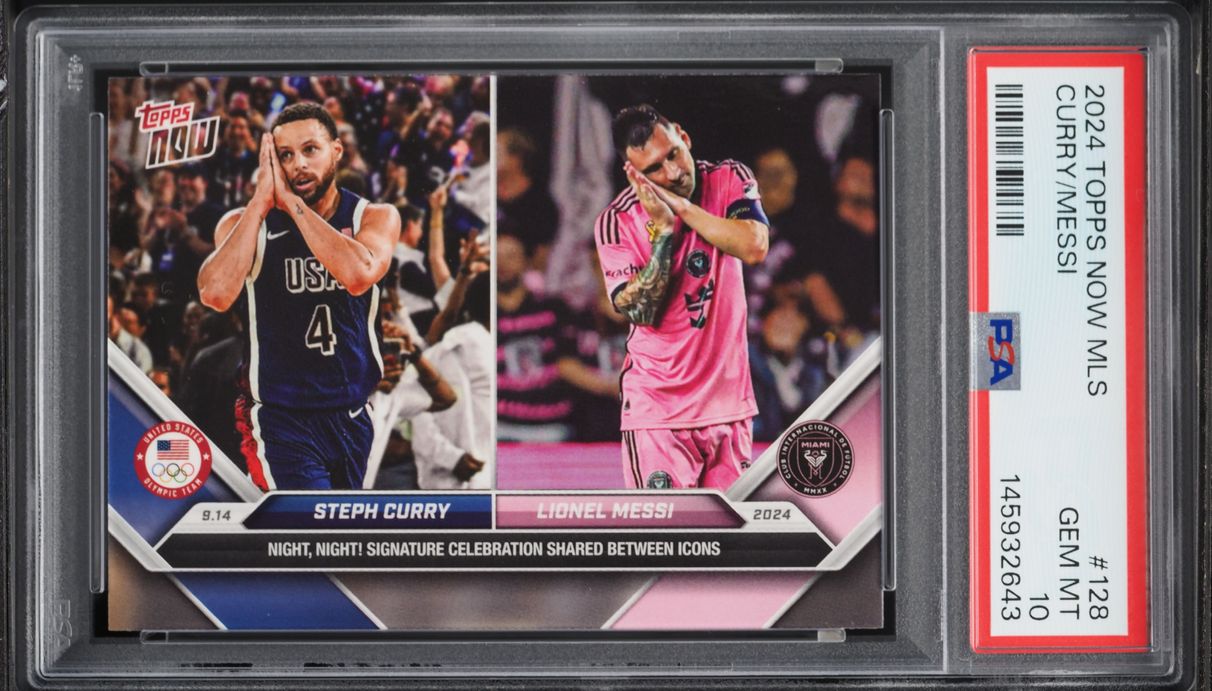 2024 Topps Now MLS Stephen Curry Lionel Messi #128 PSA 10 GEM MINT
