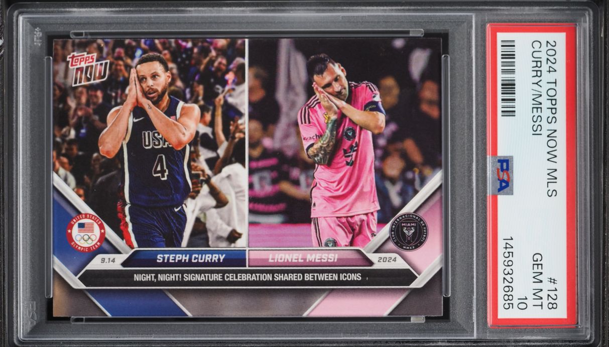 2024 Topps Now MLS Stephen Curry Lionel Messi #128 PSA 10 GEM MINT