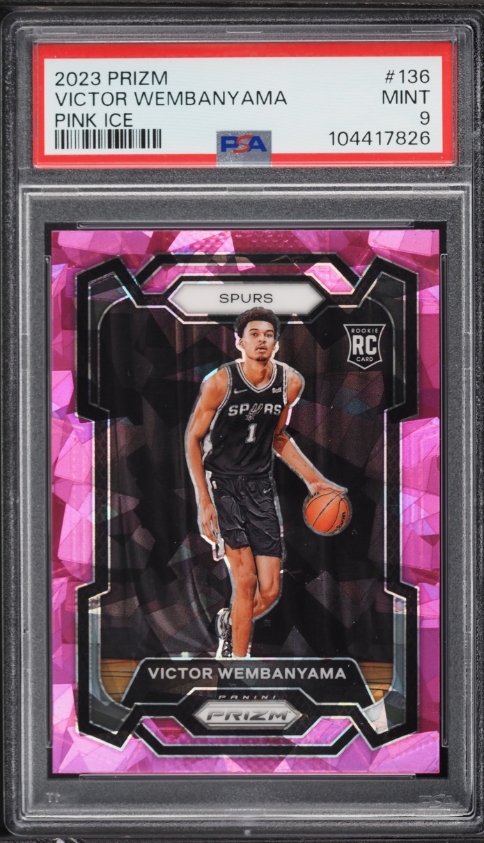 2023 Panini Prizm Pink Ice Victor Wembanyama ROOKIE #136 PSA 9 MINT