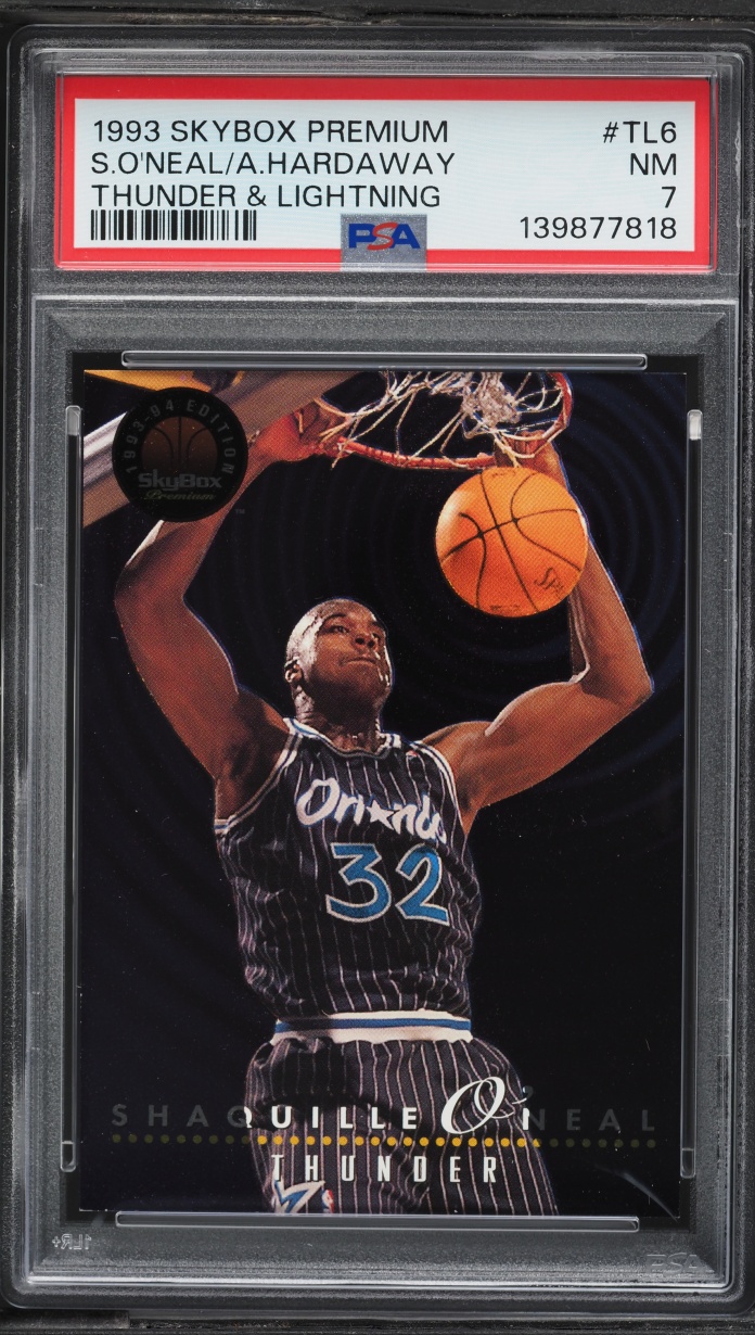 1993 Skybox Premium Thunder & Lightning Shaquille O'Neal Anfernee Hardaway ROOKIE PSA 7 NRMT