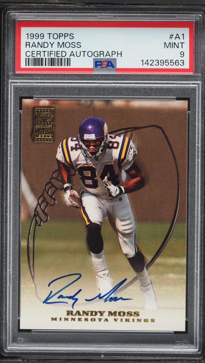 1999 Topps Certified Randy Moss AUTO #A1 PSA 9 MINT