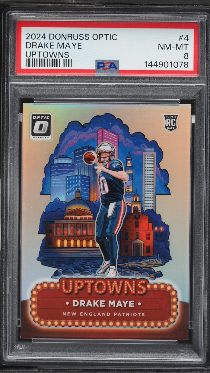 2024 Donruss Optic Uptowns Drake Maye ROOKIE #4 PSA 8 NM-MT