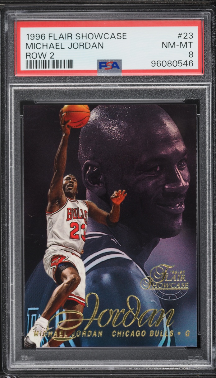 1996 Flair Showcase Row 2 Michael Jordan #23 PSA 8 NM-MT