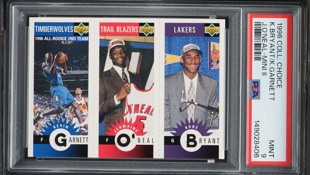 1996 Collector's Choice Mini II Jermaine O'Neal Kobe Bryant Kevin Garnett ROOKIE PSA 9 MINT