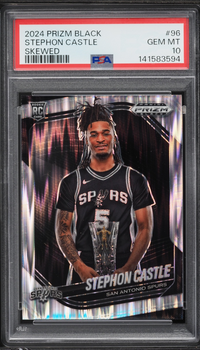 2024 Panini Prizm Black Skewed Stephon Castle ROOKIE /249 #96 PSA 10 GEM MINT