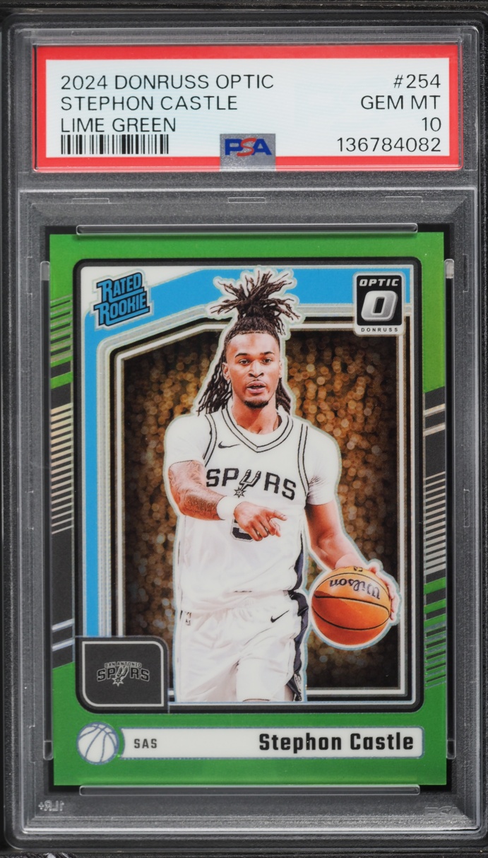 2024 Donruss Optic Lime Green Stephon Castle ROOKIE /149 #254 PSA 10 GEM MINT