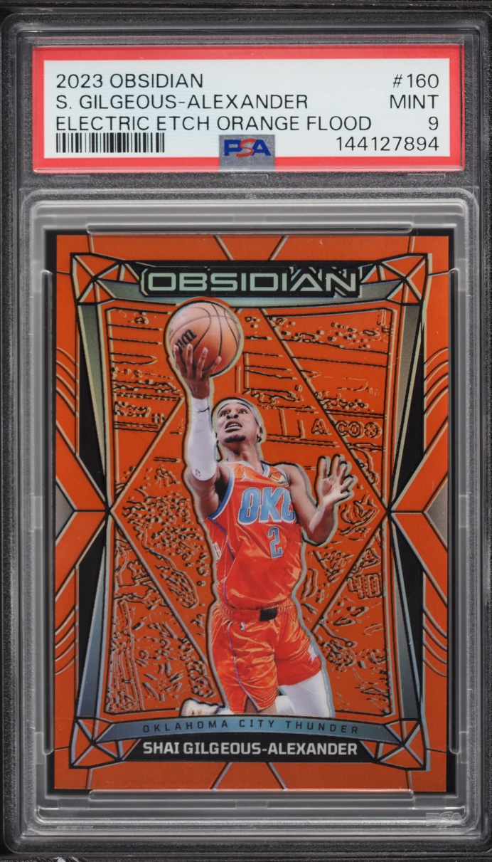 2023 Obsidian Electric Etch Orange Flood Shai Gilgeous-Alexander /99 #160 PSA 9 MINT