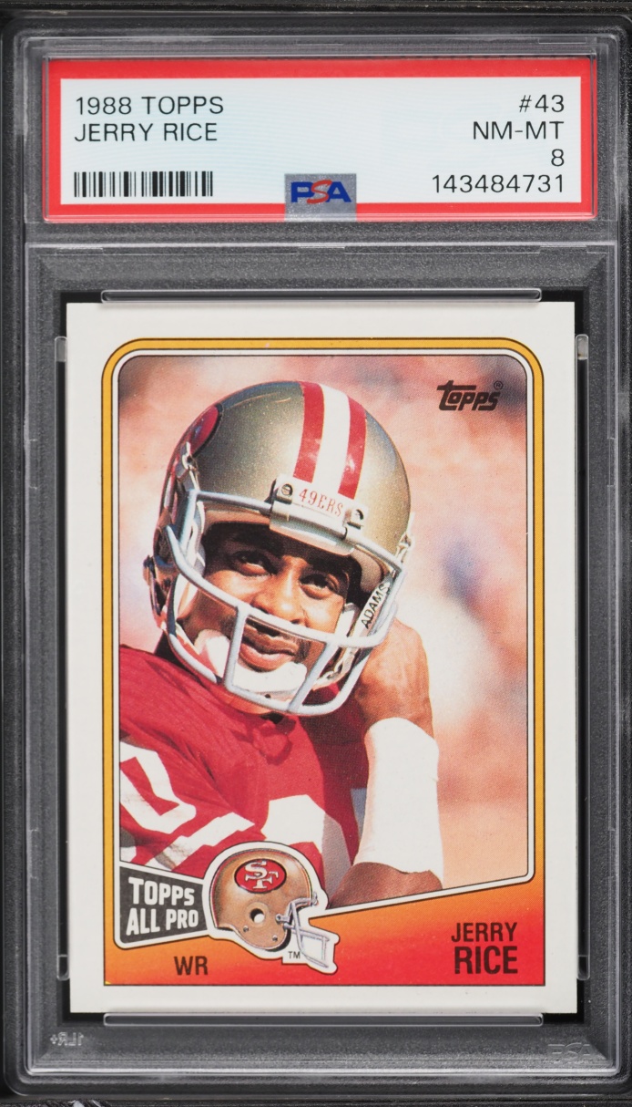 1988 Topps Football Jerry Rice #43 PSA 8 NM-MT