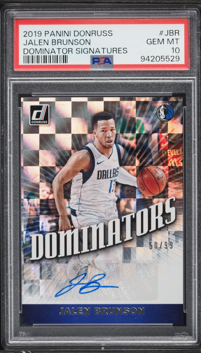 2019 Donruss Dominator Jalen Brunson AUTO /99 #DS-JBR PSA 10 GEM MINT