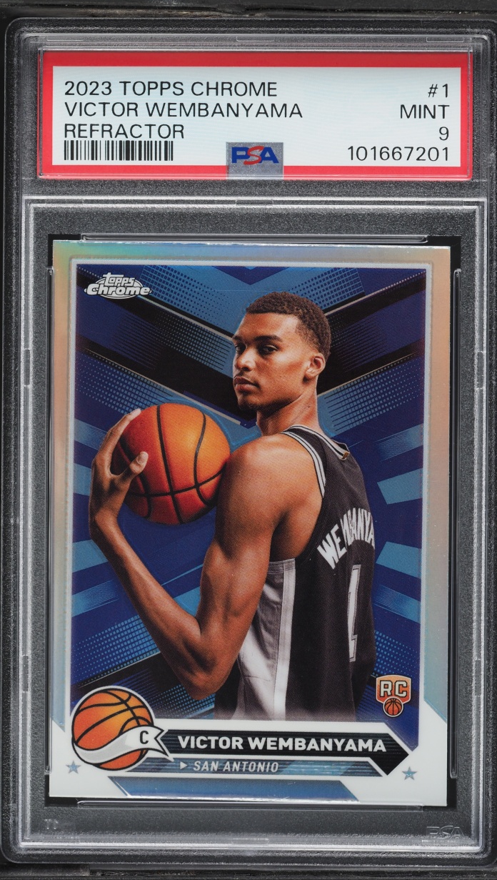 2023 Topps Chrome Refractor Victor Wembanyama ROOKIE #1 PSA 9 MINT