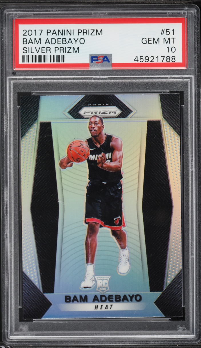 2017 Panini Prizm Silver Bam Adebayo ROOKIE #51 PSA 10 GEM MINT