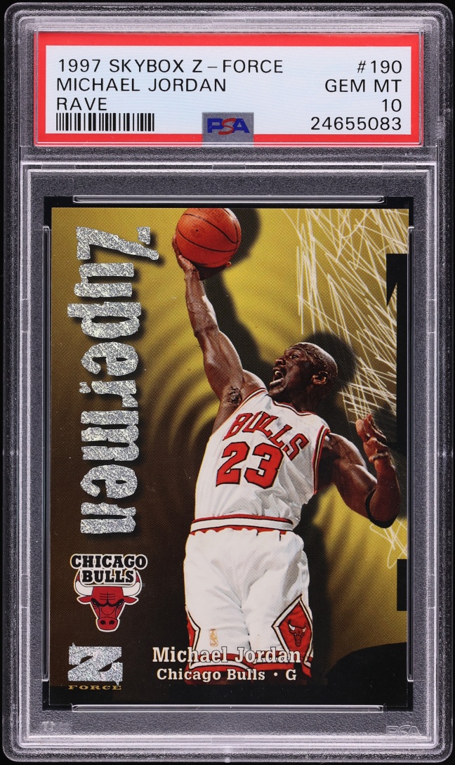 1997 Skybox Z-Force Rave Michael Jordan /399 #190 PSA 10 GEM MINT