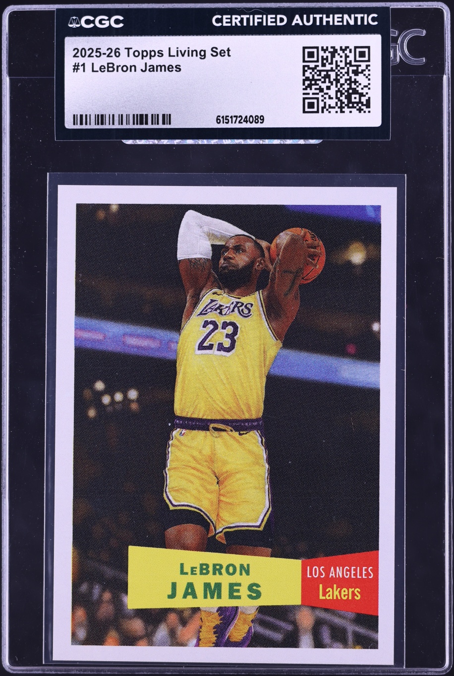 2025 Topps Living Set LeBron James #1 CGC AUTH
