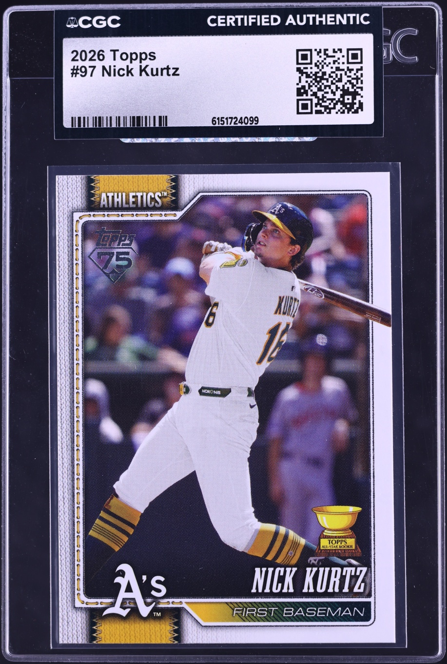 2026 Topps Nick Kurtz #97 CGC AUTH