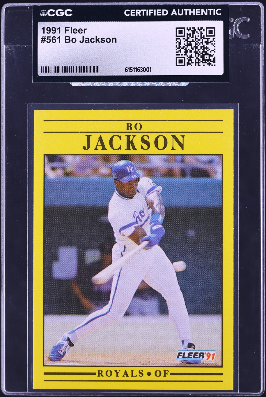 1991 Fleer Bo Jackson #561 CGC AUTH