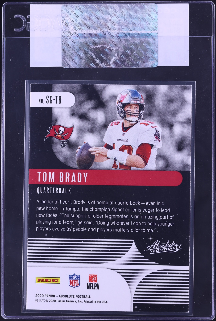 2020 Absolute Star Gazing Tom Brady #SG-TB CGC AUTH