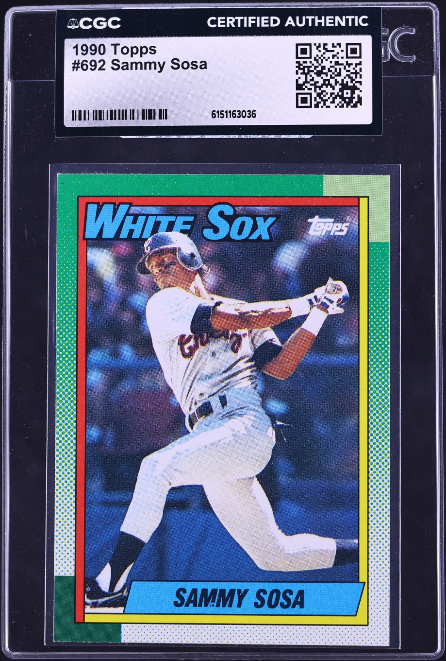 1990 Topps Sammy Sosa ROOKIE #692 CGC AUTH
