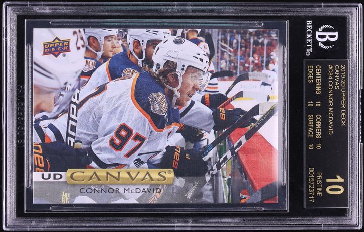 2019 Upper Deck Canvas Connor McDavid #C84 BGS 10 BLACK LABEL