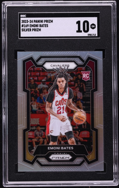 2023 Panini Prizm Silver Emoni Bates ROOKIE #169 SGC 10 GEM MINT
