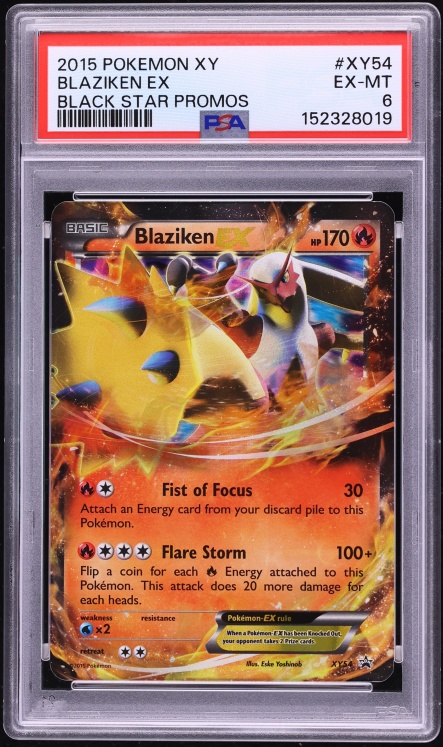 2015 Pokemon XY Black Star Promo Blaziken Ex #XY54 PSA 6 EXMT