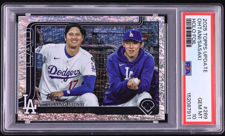2025 Topps Update Holo Foil Shohei Ohtani Roki Sasaki ROOKIE #US269 PSA 10 GEM MINT