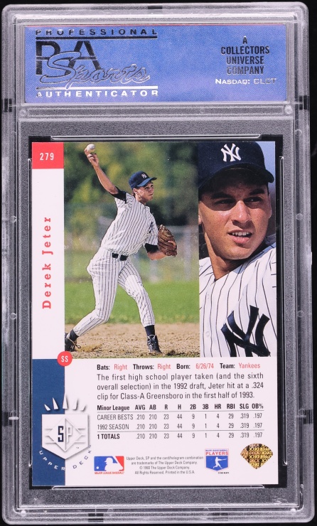 1993 SP Foil Derek Jeter ROOKIE #279 PSA 9 MINT