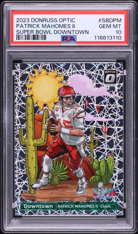 2023 Donruss Optic Super Bowl Downtown Patrick Mahomes II #SBD-PM PSA 10 GEM MINT