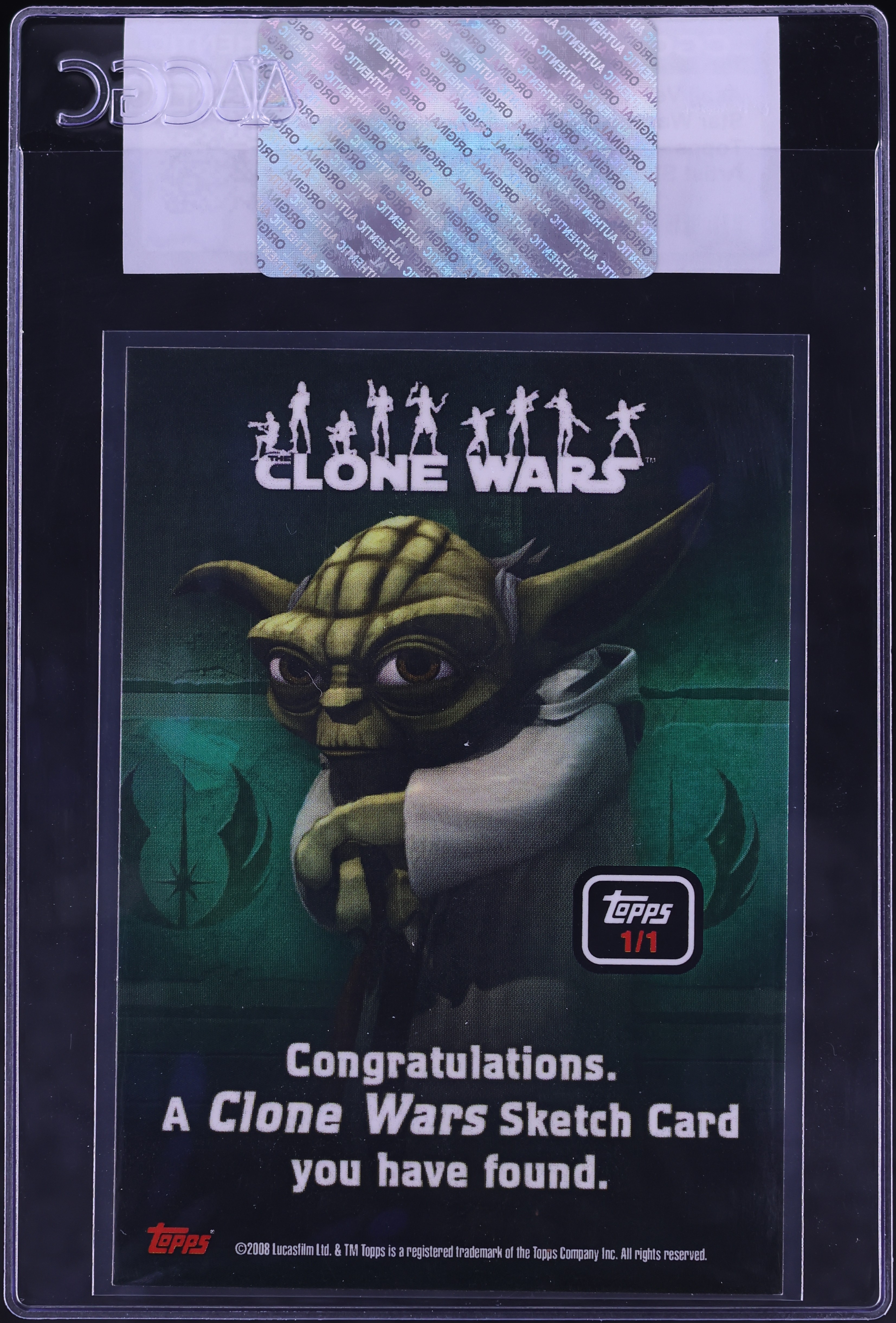 2008 Topps Star Wars The Clone Wars Artist Sketch Asajj Ventress