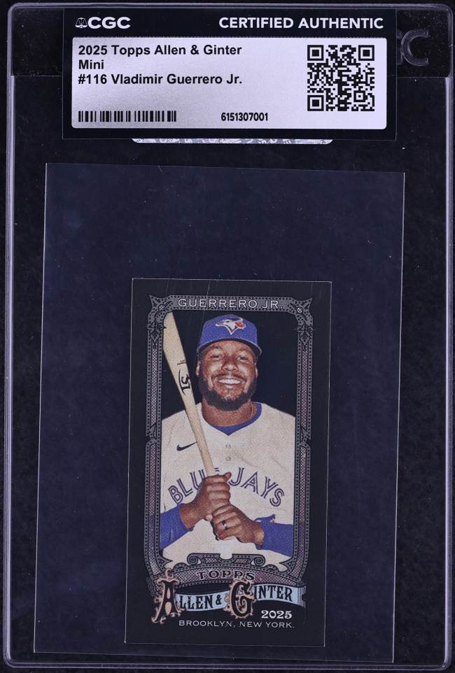 2025 Topps Allen & Ginter Mini Vladimir Guerrero Jr. #116 CGC AUTH