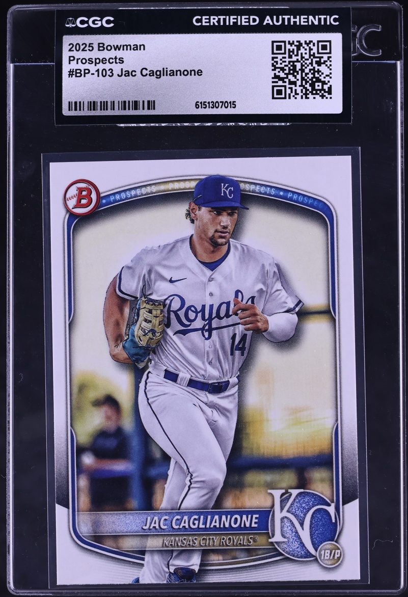 2025 Bowman Jac Caglianone PROSPECT #BP-103 CGC AUTH