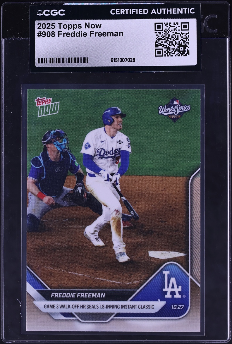 2025 Topps Now Freddie Freeman #908 CGC AUTH