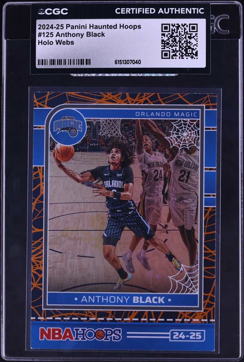 2024 Haunted Hoops Holo Webs Anthony Black #125 CGC AUTH