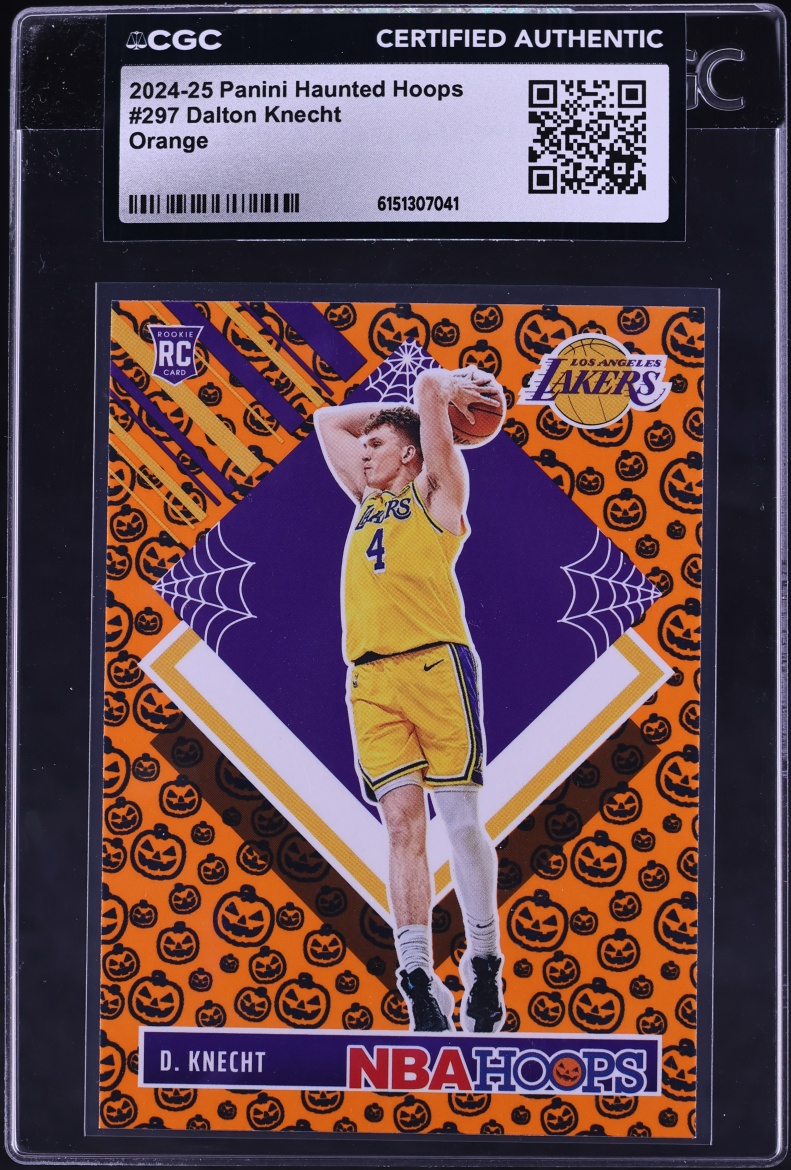 2024 Haunted Hoops Orange Dalton Knecht ROOKIE #297 CGC AUTH