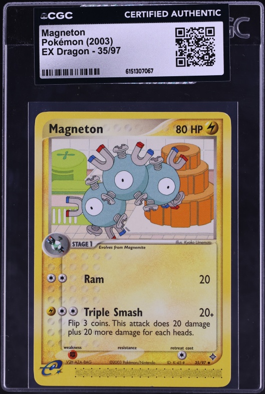 2003 Pokemon EX Dragon Magneton #35 CGC AUTH